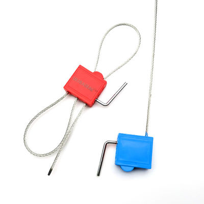 2.0mm Doppelschließung Plastik-Sicherheitskabel Dichtung mit Drehgriff Markierbarer Bereich 23,5 * 17 mm