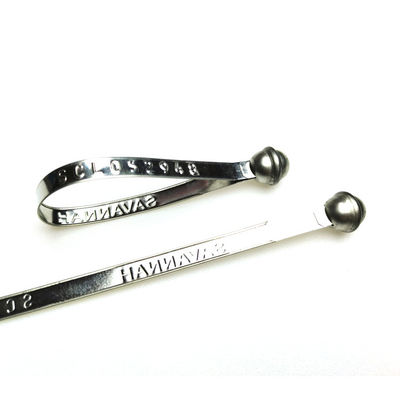 216 mm Festlänge Selbstverriegelung Metallclip-Gürtel mit Markierfläche 150*8 mm
