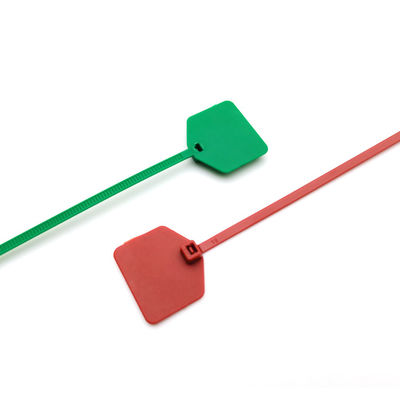 Custom Zip Tags Krawatte Schreibfähige 220 mm Nylon mit Markierung / Kennzeichnung Fläche 30 * 21 mm