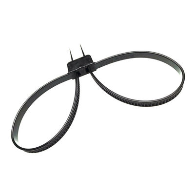 12*690 mm Selbstverschließung Zugengehaltene Polizei-Sicherheit Doppelflex Plastik-Nylon-Handschellen