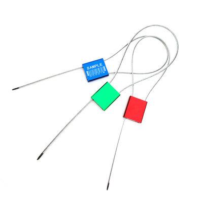 2.0mm Durchmesser Laserdruck Aluminium Sicherheitskabel Behälter Drahtdichtung für kundenspezifische