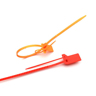 Orange Einweg-Twist-Sicherheits-Tag Siegel 400*34*16 mm Perfekt für Kunststoffbehälter