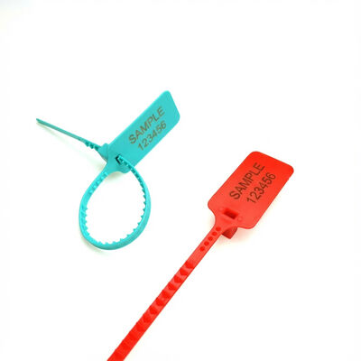 Sicherer Behälter mit schwarzem Tight-Tag und maßgeschneidertem Plastik-Siegelkabel