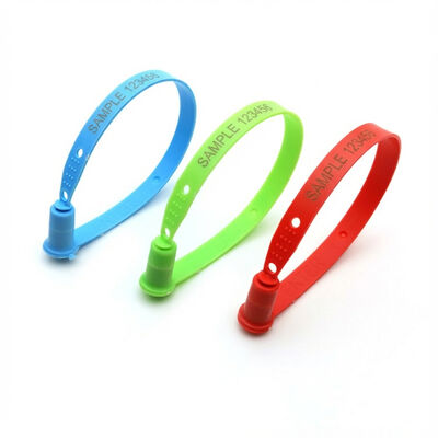 198mm Einweg-Zollfahrzeug Plastik-Sicherheitseintrag mit Nummer und Manipulationssicherheit